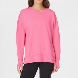 Sweaty Betty Pink After Class Longline Sweatshirt